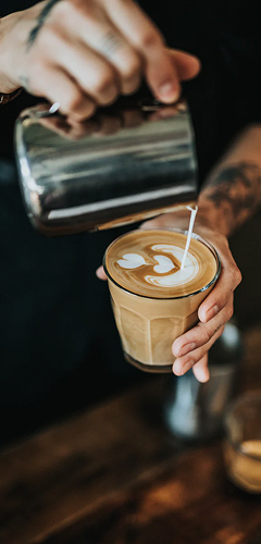 making coffee